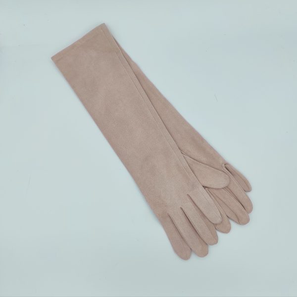 Guantes de Antelina rosa empolvado