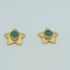 Pendientes estrella verde agua