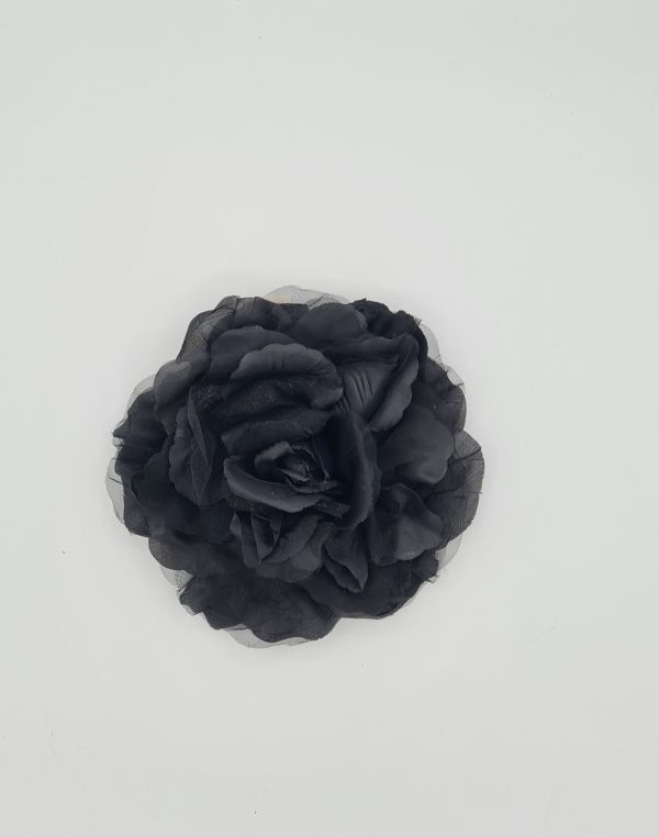 flor broche negro