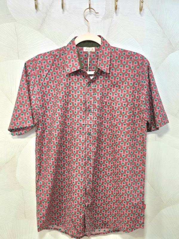 camisa hombre rojo apagado