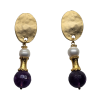 pendientes turco perla morado