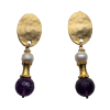 pendientes turco perla morado