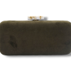 bolso clutch verde militar