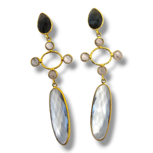 pendientes cristal y piedra