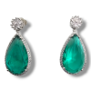 pendientes gota verde