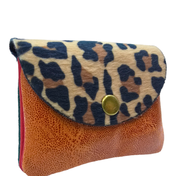 monedero leopardo de piel