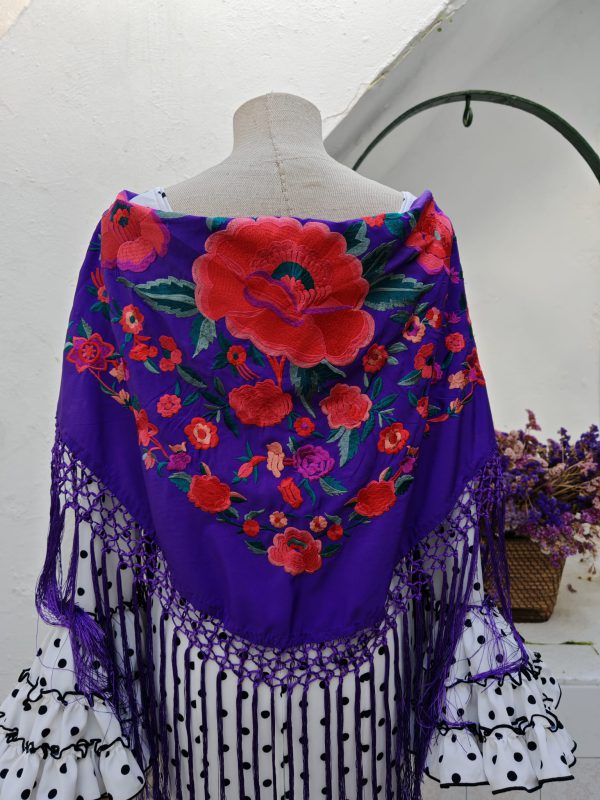 Mantoncillo Violeta Flamenca