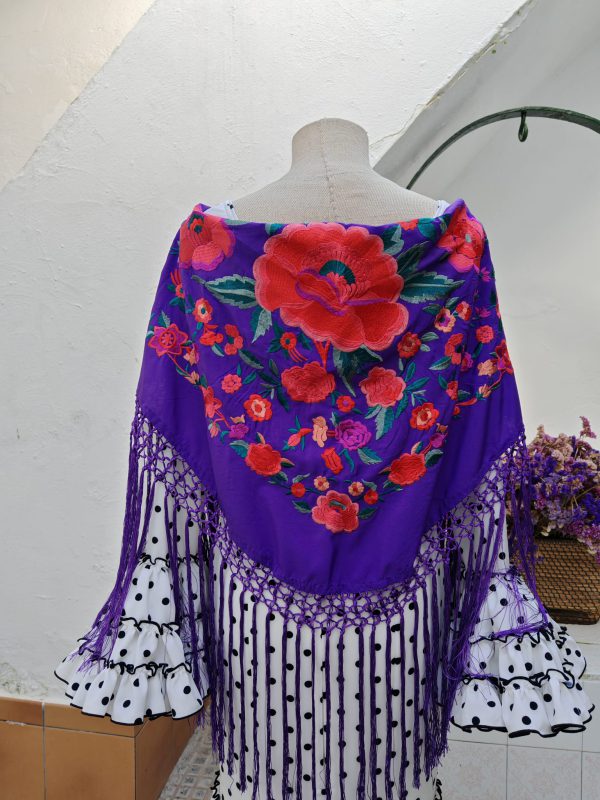 Mantoncillo Violeta Flamenca