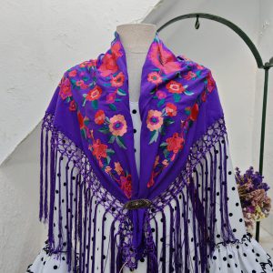 Mantoncillo Violeta Flamenca