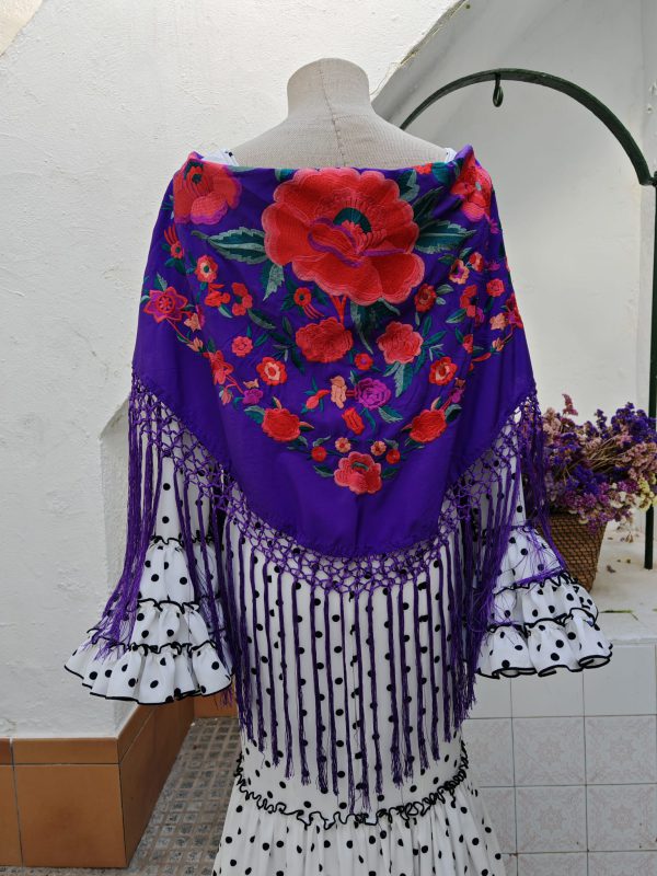 Mantoncillo Violeta Flamenca